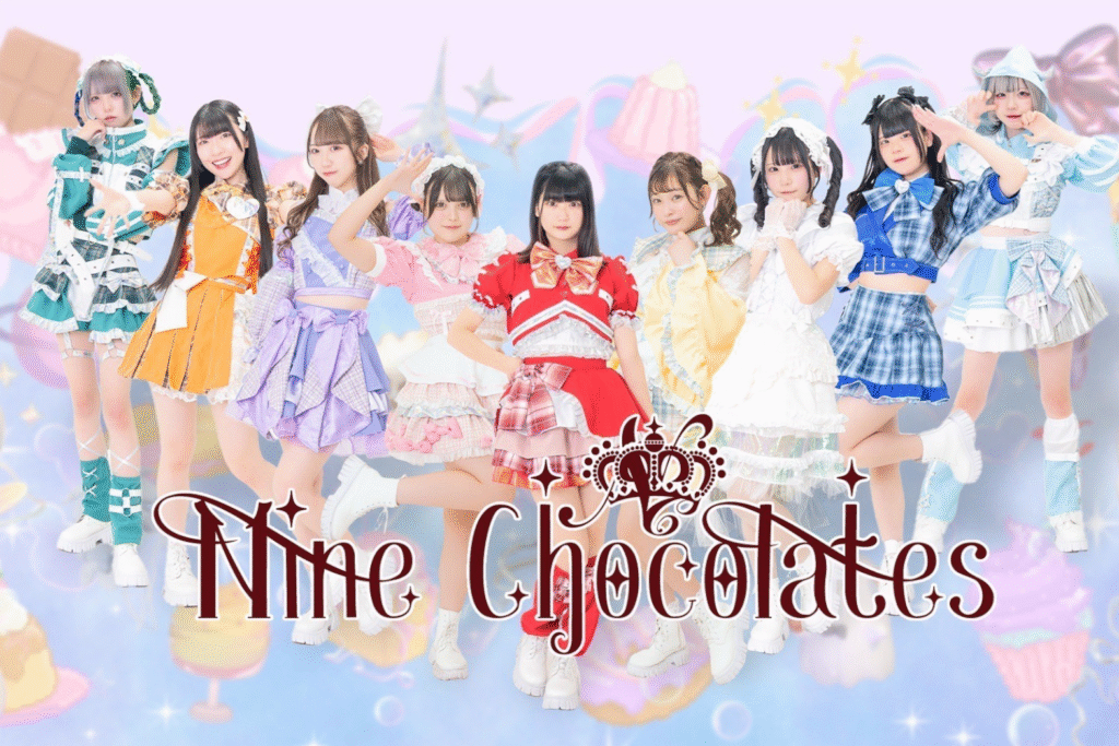 Nine chocolates